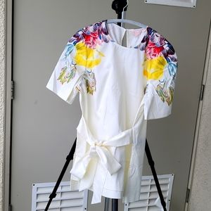 Ted Baker BNWT Tranquility Waist Top White